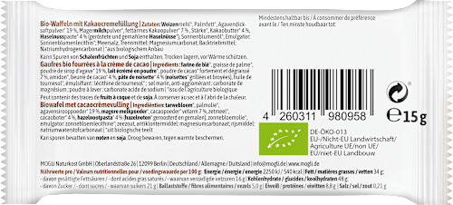 Kindersnack Kakao-Waffeln MOGLi
