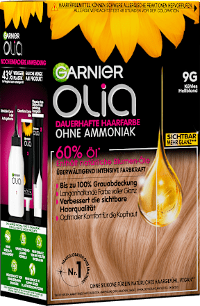 dauerhafte Haarfarbe - Nr. 9 G Kühles Hellblond GARNIER olia
