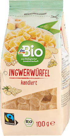 Trockenfrüchte Ingwerwürfel kandiert dmBio