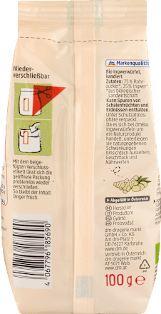 Kockice đumbira – kandirane dmBio