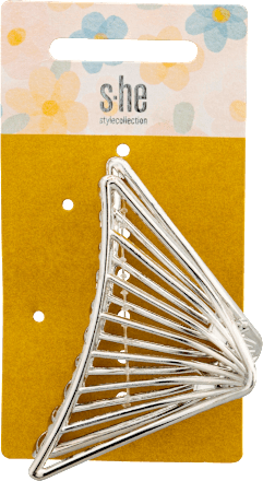 Haarklammer metall silber  s-he stylecollection