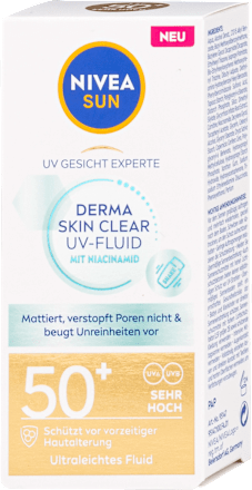 Sonnenfluid Gesicht Derma Skin Clear UV Fluid LSF 50+ NIVEA SUN