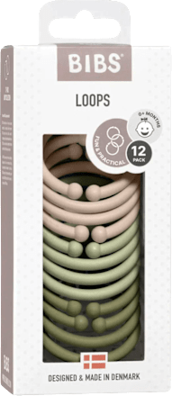 Loops creme/grün/olive BIBS