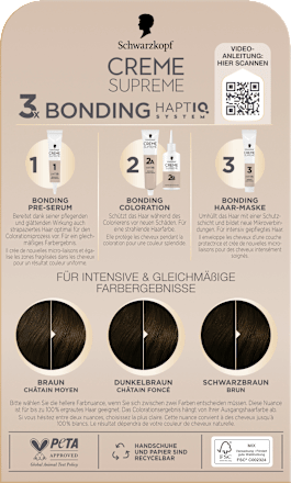 Haarfarbe 4-0 Natürliches Dunkelbraun Schwarzkopf CREME SUPREME