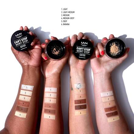 Loses Puder Can't Stop Won't Stop Setting Powder Light Medium 02 NYX PROFESSIONAL MAKEUP