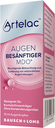 Artelac Augen BESÄNFTIGER MDO 2,4 mg/ml Hyaluronsäure (als Natriumhyaluronat), 20 mg/ml Ectoin, Natriumchlorid,  Natriumhydroxid Artelac