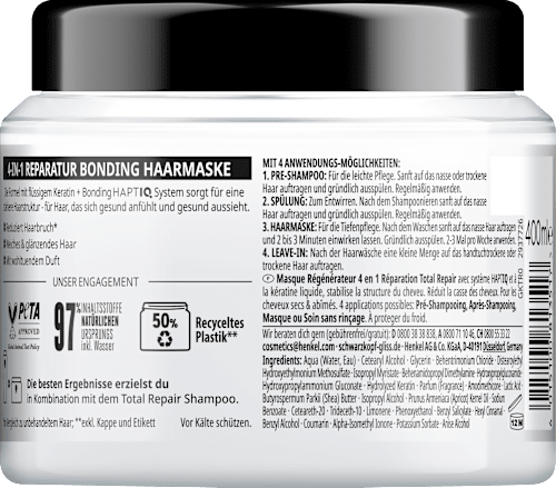 Haarmaske 4in1 Total Repair Schwarzkopf GLISS