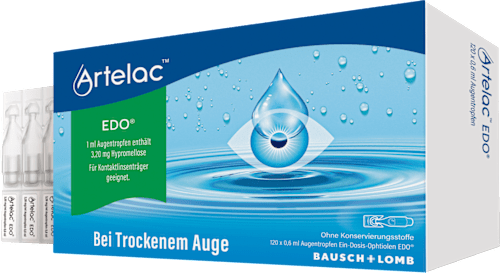 Artelac EDO 120 x à 0,6ml enthält 3,20 mg/ml Augentropfen,Lösung Hypromellose Artelac