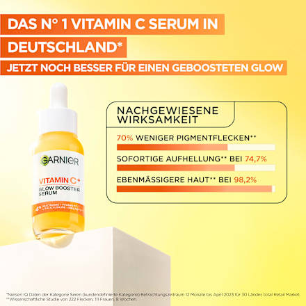 Serum Glow Booster, Vitamin C Anti-Dunkle-Flecken Garnier Skin Active