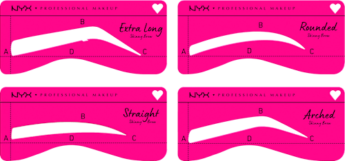 Augenbrauenschablone Zero To Brow 01 Thin Brow NYX PROFESSIONAL MAKEUP