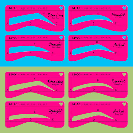 Augenbrauenschablone Zero To Brow 01 Thin Brow NYX PROFESSIONAL MAKEUP