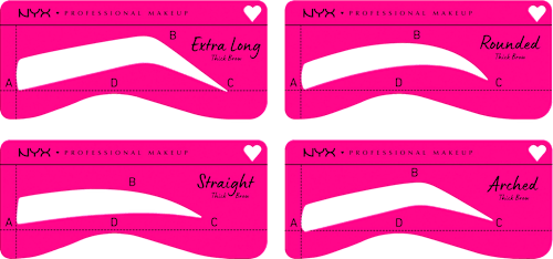 Augenbrauenschablone Zero To Brow 02 Thick Brow NYX PROFESSIONAL MAKEUP