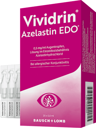 Vividrin Azelastin EDO 0,5 mg/ml Augentropfen, Lösung  20 x 0,6ml im Einzeldosisbehältnis Azelastinhydrochlorid Vividrin