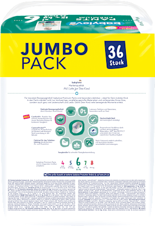 Pannolini premium a mutandina 6 XL (15+ kg), confezione jumbo babylove