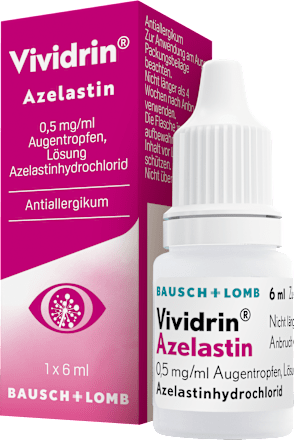 Vividrin Azelastin 0,5 mg/ml Augentropfen, Lösung Azelastinhydrochlorid Vividrin