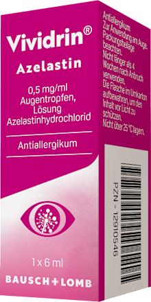Vividrin Azelastin 0,5 mg/ml Augentropfen, Lösung Azelastinhydrochlorid Vividrin