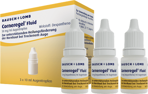 Corneregel Fluid 3 x 10ml Augentropfen, Lösung 50 mg/ml Dexpanthenol Corneregel