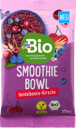Smoothie Bowl, Heidelbeere-Kirsche dmBio