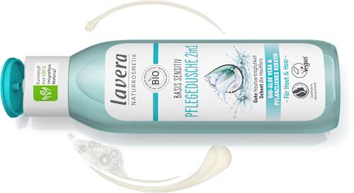 Pflegedusche Basis Sensitiv 2in1  lavera NATURKOSMETIK