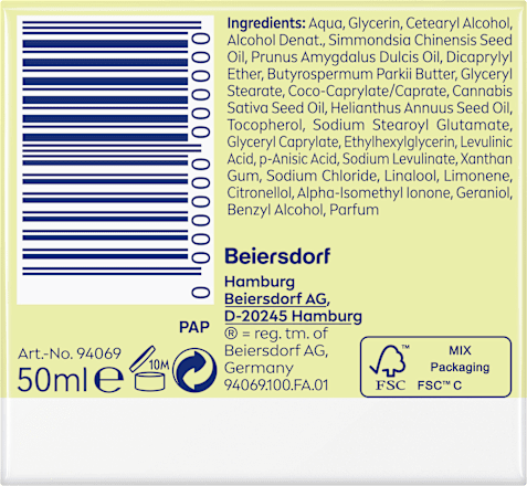 Gesichtscreme Bio Hanfsamenöl NIVEA