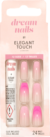 Künstliche Nägel Dream Nails Pink Ombre Elegant Touch