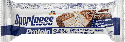 Proteinriegel 34%, Milk Caramel Crisp Geschmack Sportness