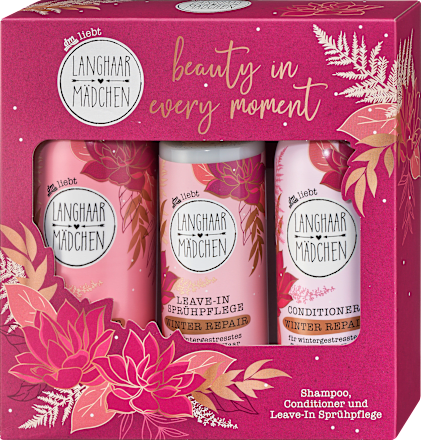Geschenkset Weihnachten Haarpflege Winter 3tlg Langhaarmädchen