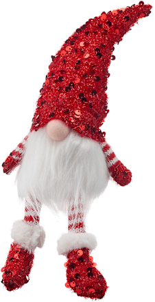 Stoffwichtel, Kantenhocker mit Pailletten, rot BOLTZE