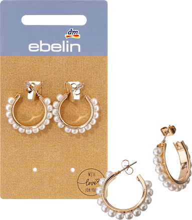 Creolen mit Perlen Gold-Optik ebelin