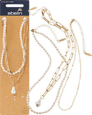 Naszyjnik z perłami w kolorze złota W23 ebelin