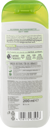 Szampon do włosów, 7 bio ziół alverde NATURKOSMETIK