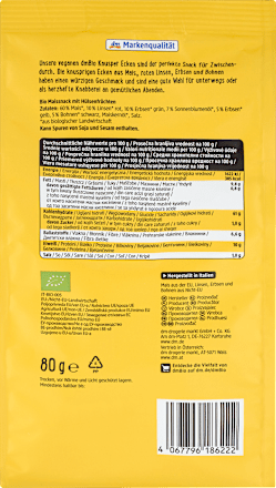 Knusperecken Mais & Hülsenfrüchte dmBio