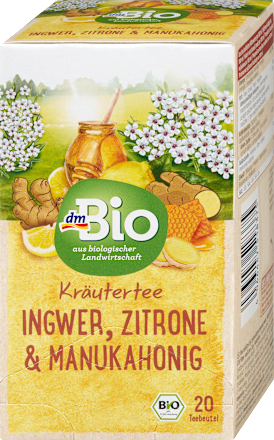 Bio zeliščni čaj z granulatom manuka medu (20 x 2 g) dmBio