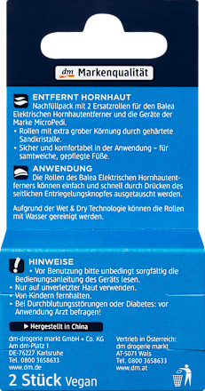 náhradní hlavice k elektrickému pilníku hrubé Balea
