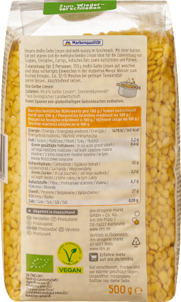 Lenticchie gialle bio dmBio