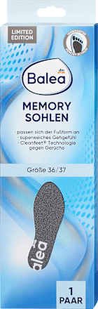 Memorijski ulošci za cipele - sivi, veličina: 36/37, 1 par Balea