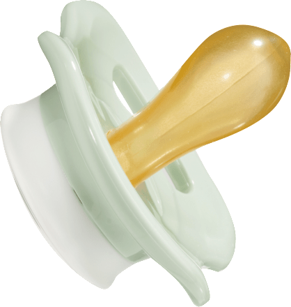 Schnuller Latex symmetrisch, Eukalyptus/Mint, Gr.1,  0-6 Monate babylove