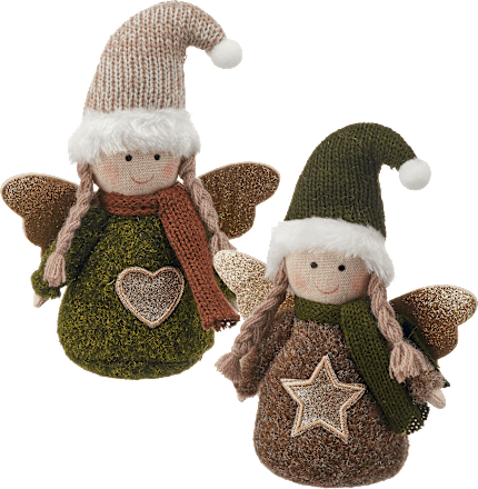 Stoffaufsteller, Mädchen, braun-grün BOLTZE