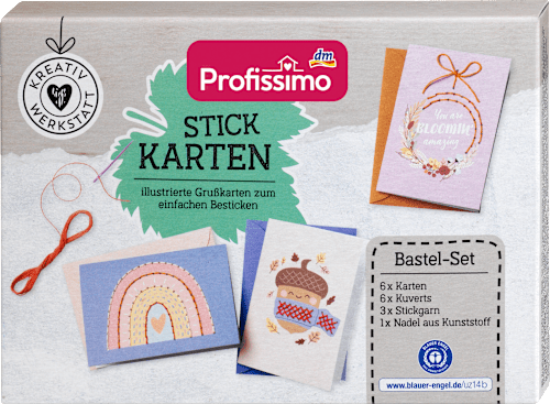 Bastelset für Stickkarten Profissimo