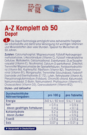 A-Z Komplett Depot ab 50, Tabletten, 100 St Mivolis