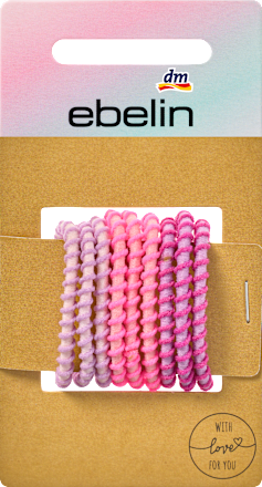 Haargummis gedreht rosa ebelin