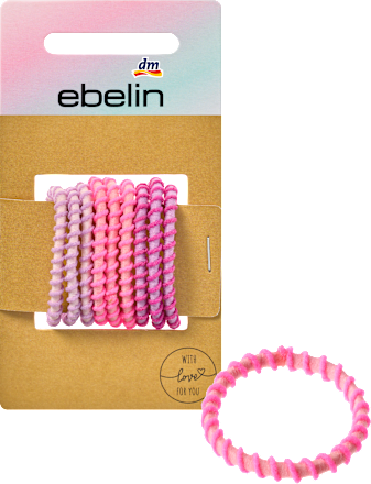 Haargummis gedreht rosa ebelin