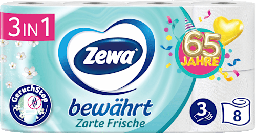Toilettenpapier Lufterfrischer 3-lagig (8x150 Blatt) Zewa