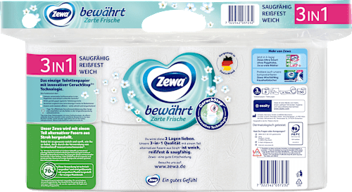 Toilettenpapier Lufterfrischer 3-lagig (8x150 Blatt) Zewa