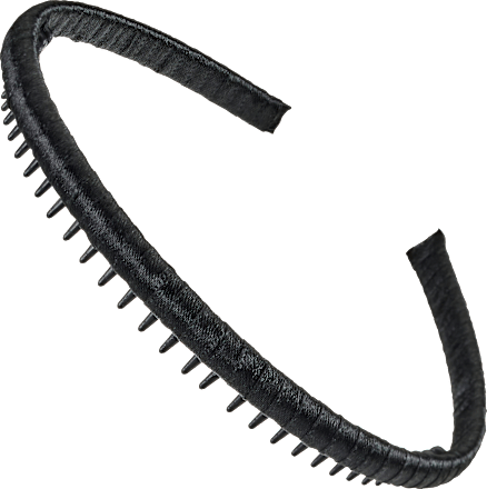 Haarreif mit Zacken schwarz ebelin