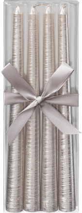 Spitzkerze, Struktur, metallic silber Dekorieren & Einrichten