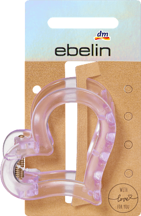 Haarklammer Herzform lila ebelin