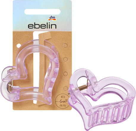 Haarklammer Herzform lila ebelin