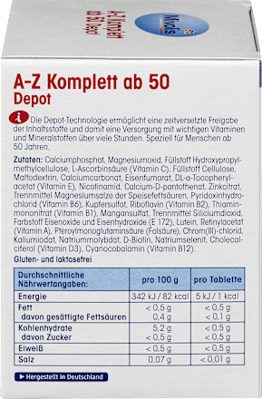 A-Z Komplett Depot ab 50, Tabletten, 100 St Mivolis