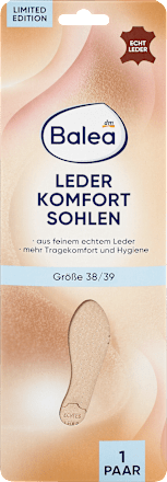 Einlegesohlen Leder, Gr. 38/39 (1 Paar) Balea